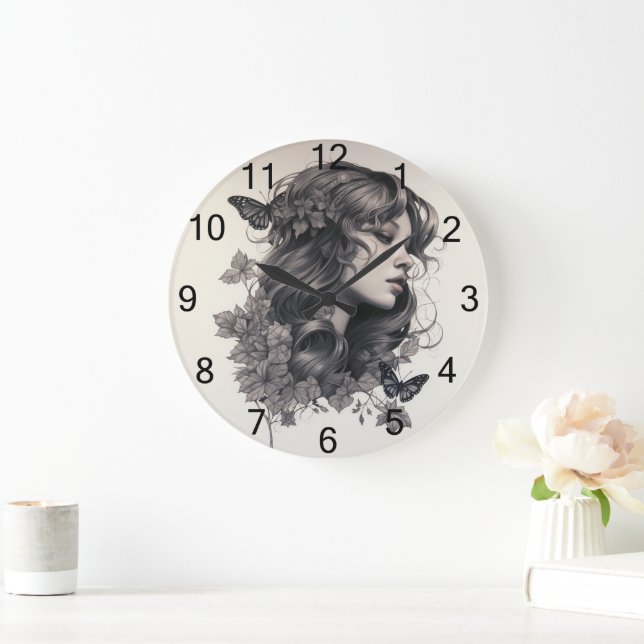 Custom Photo Memories Simple Modern Square Square Large Clock (Home)