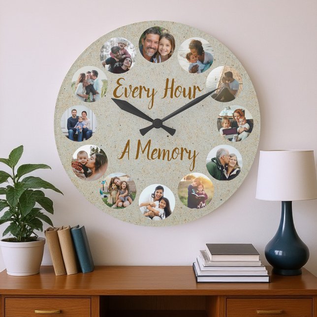 Custom Photo Memory Large Clock (Creator Uploaded)