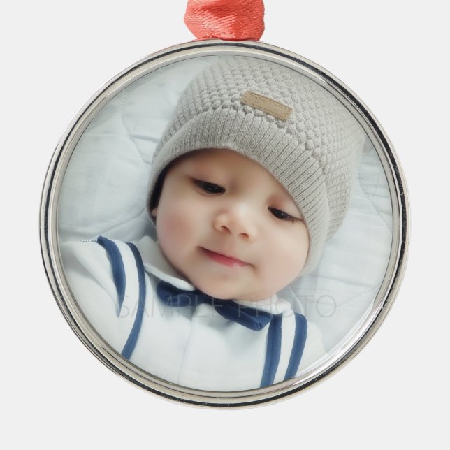 Custom Photo Metal Tree Decoration (Front)