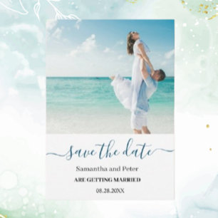 Custom Photo Moden Beach Save the Date Announcement