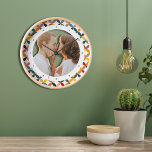 Custom Photo Modern Colourful Personalised<br><div class="desc">Custom Photo Modern Colourful Personalised Clock features a colourful modern geometric pattern with your favourite photo in the centre. PHOTO TIP: centre your photo prior to uploading to Zazzle. Designed by Evco Studio www.zazzle.com/store/evcostudio</div>