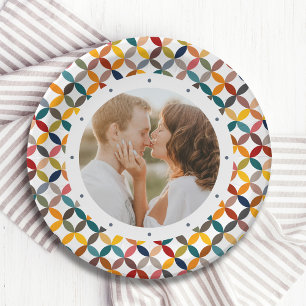 Custom Photo Modern Colourful Personalised Paper Plate