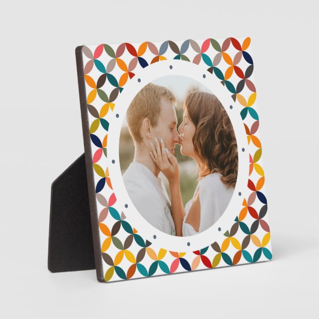 Custom Photo Modern Colourful Personalised Plaque (Front)
