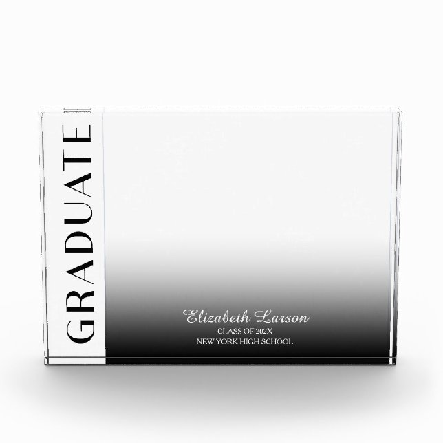 Custom Photo Modern Elegant Senior Graduation Part (Front)