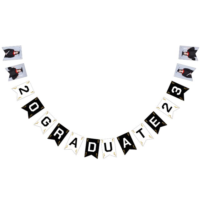 Custom Photo Modern Elegant Senior Graduation Part Bunting (All)