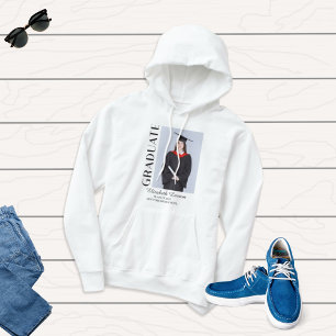 Custom Photo Modern Elegant Senior Graduation Part Hoodie