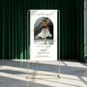 Custom Photo Modern Minimalist Dance Recital Banner