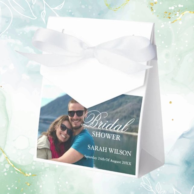 Custom Photo Modern Relaxed Wedding  Favour Box (Create cherished memories with custom photo modern relaxed wedding favor boxes. )