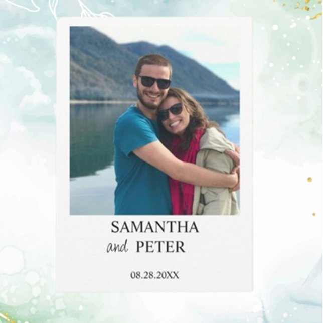 Custom Photo Modern Relaxed Wedding  Invitation (Create a heartfelt celebration with our custom photo modern relaxed wedding invitation. )