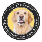 Custom Photo Modern Round Return Address