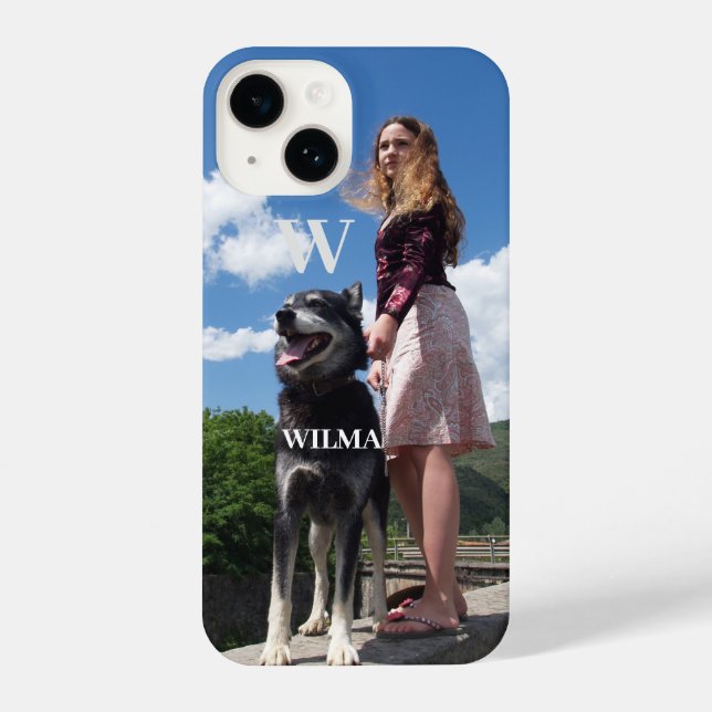 Custom Photo Monogram Apple iPhone X|11|12|13|14 iPhone Case (Back)