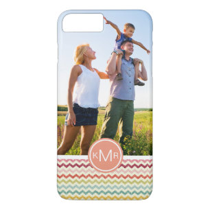 Custom Photo & Monogram Chevron Pattern 4 Case-Mate iPhone Case