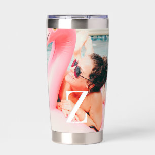Custom Photo Monogram Chic Insulated Tumbler