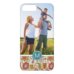 Custom Photo & Monogram Colour Floral and Owl Case-Mate iPhone Case