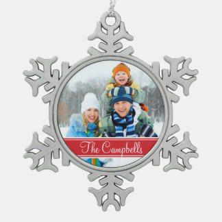 Custom Photo Monogram Holiday Ornament
