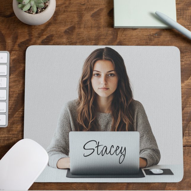 Custom Photo Monogram Office Gift  Mouse Pad (Creator Uploaded)