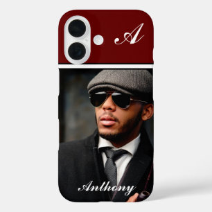 Custom Photo Monogram Personalise  iPhone 16 Case