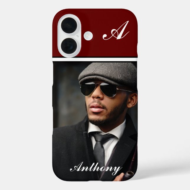 Custom Photo Monogram Personalise  Case-Mate iPhone Case (Back)