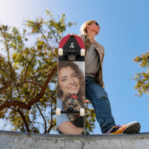 Custom Photo Monogram Personalise  Skateboard