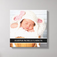 Custom Photo & Monogram Personalised Canvas Art