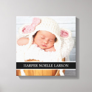 Custom Photo & Monogram Personalised Canvas Art