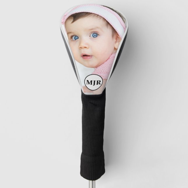Custom Photo | Monogram Personalised Golf Head Cover (Front)