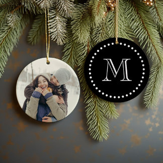 Custom Photo & Monogram Personalised Ornament