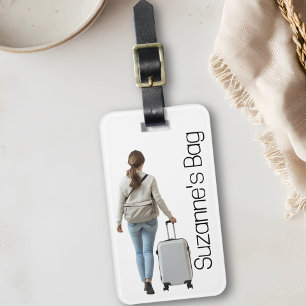 Custom Photo Monogram Travelling Vacation  Luggage Tag