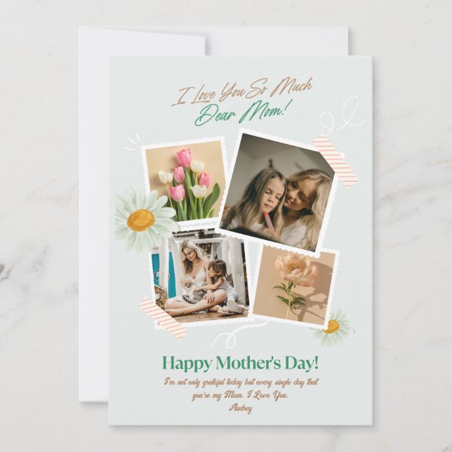 Custom Photo Mothers Day Love You Mum (Front)