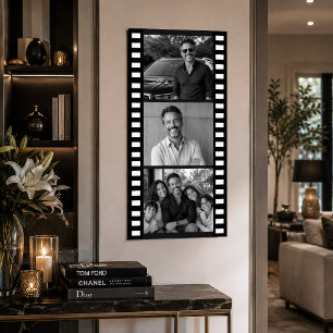 Custom Photo Movie Strip Poster, Hollywood Party Poster