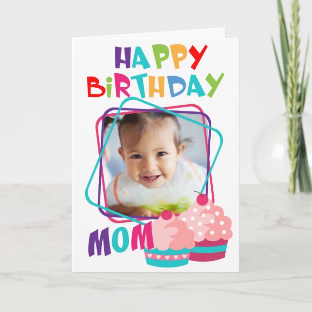 Custom Photo Mum Birthday Card (Front)