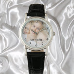Custom photo mum mother watch<br><div class="desc">Template for your own photo of the best mother,  mum in the world. Black numbers.  Text: My mum. With a white photo overlay.</div>