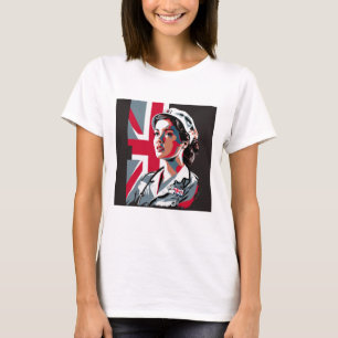 Custom Photo Mum Wife girl friend Nurse T-Shirt