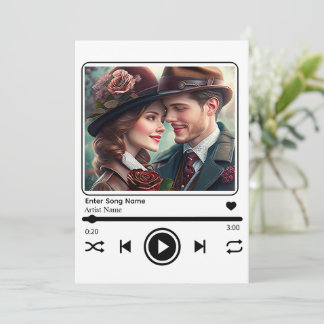 Custom Photo Music Player Invitation