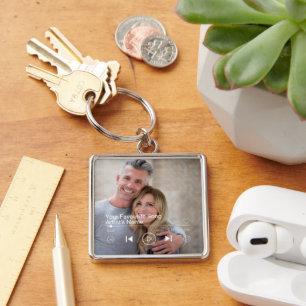 Custom Photo & Music Playlist Key Ring
