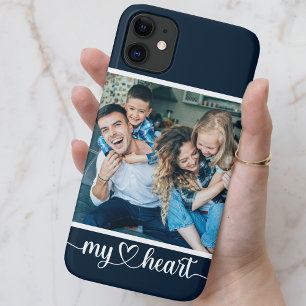 Custom Photo My Heart Brush Script with Heart Case-Mate iPhone Case