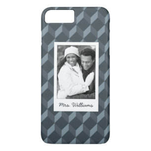 Custom Photo & Name Abstract Geometric Pattern Case-Mate iPhone Case