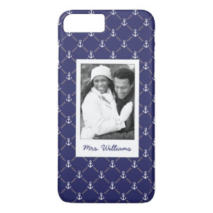 Custom Photo & Name Anchor pattern Case-Mate iPhone Case