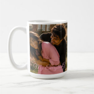 Custom Photo Name Anniversary Gift Couple Mug (