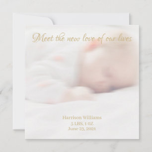 Custom photo, name Baby Birth Announcement Card