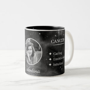 Custom Photo & Name Cancer Zodiac Coffee Mug