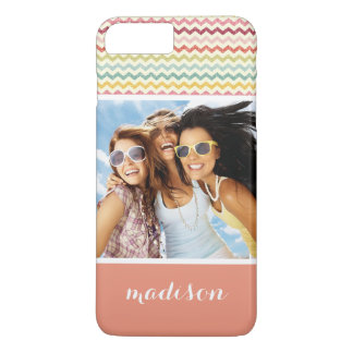 Custom Photo & Name Chevron Pattern 4 Case-Mate iPhone Case