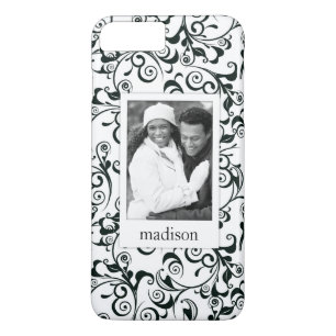 Custom Photo & Name Damask Case-Mate iPhone Case