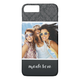 Custom Photo & Name Damask Pattern 6 Case-Mate iPhone Case