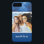 Custom Photo & Name Dark blue hi-tech background Case-Mate iPhone Case<br><div class="desc">Dark blue hi-tech background. Vector design eps 10 © and ® Bigstock® - All Rights Reserved.</div>