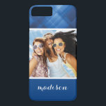 Custom Photo & Name Dark blue hi-tech background Case-Mate iPhone Case<br><div class="desc">Dark blue hi-tech background. Vector design eps 10 © and ® Bigstock® - All Rights Reserved.</div>