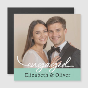 Custom Photo Name Engagement Modern Script