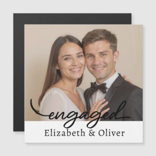 Custom Photo Name Engagement Modern Script