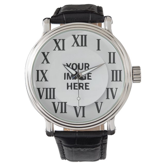 Custom Photo & Name Engraved Wristwatch  (Front)