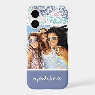 Custom Photo & Name Ethnic Paisley Pattern